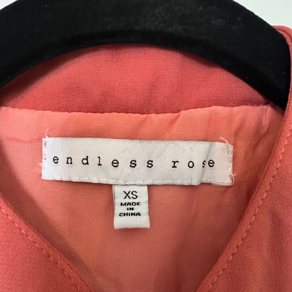 Endless Rose Coral Bomber Jacket with Sequin Floral Print - Picture 3 of 3